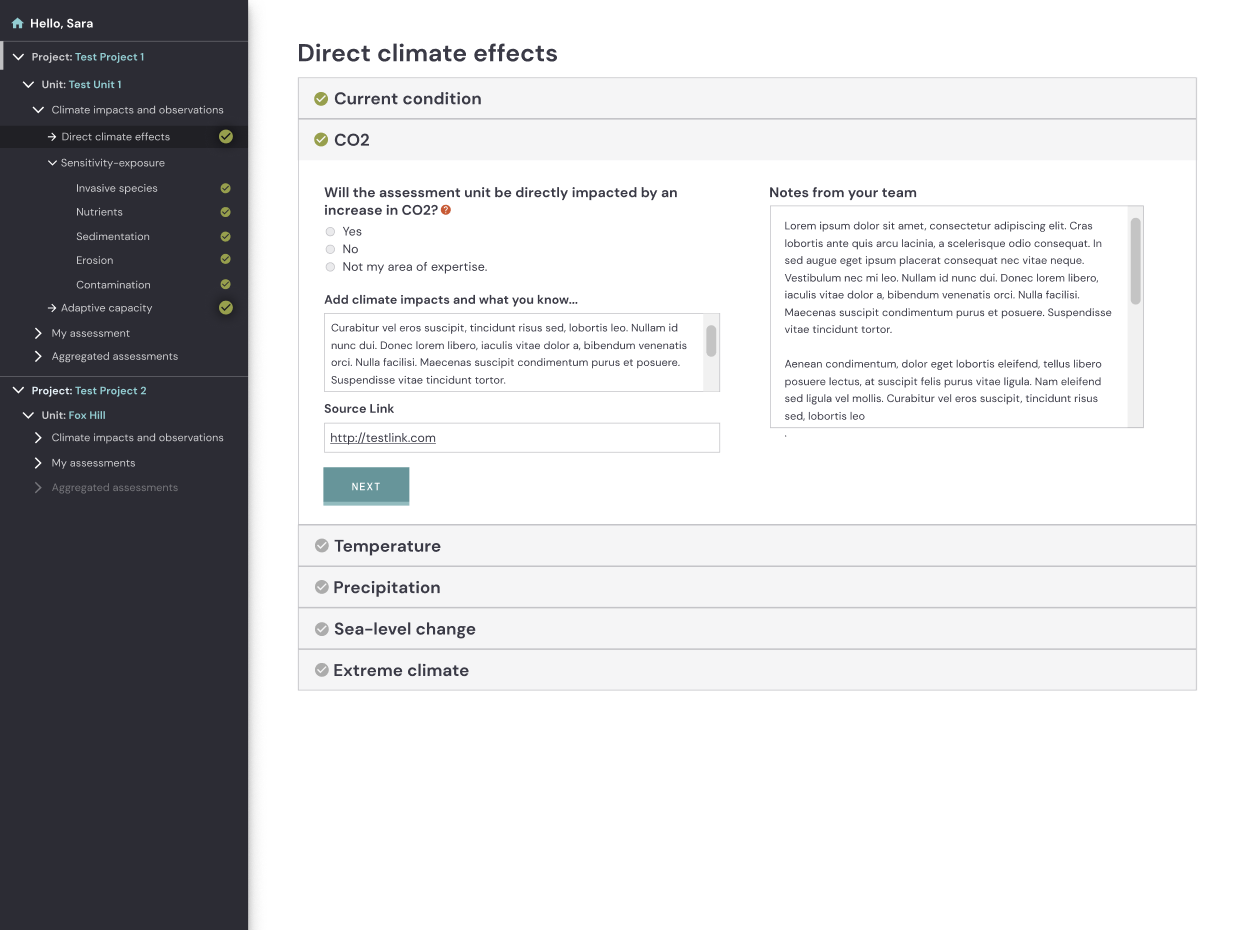 Climate Vulnerability App Screenshot